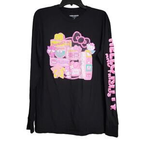 Sanrio Hello Kitty Women's Black Long Sleeve T-shirt Size M